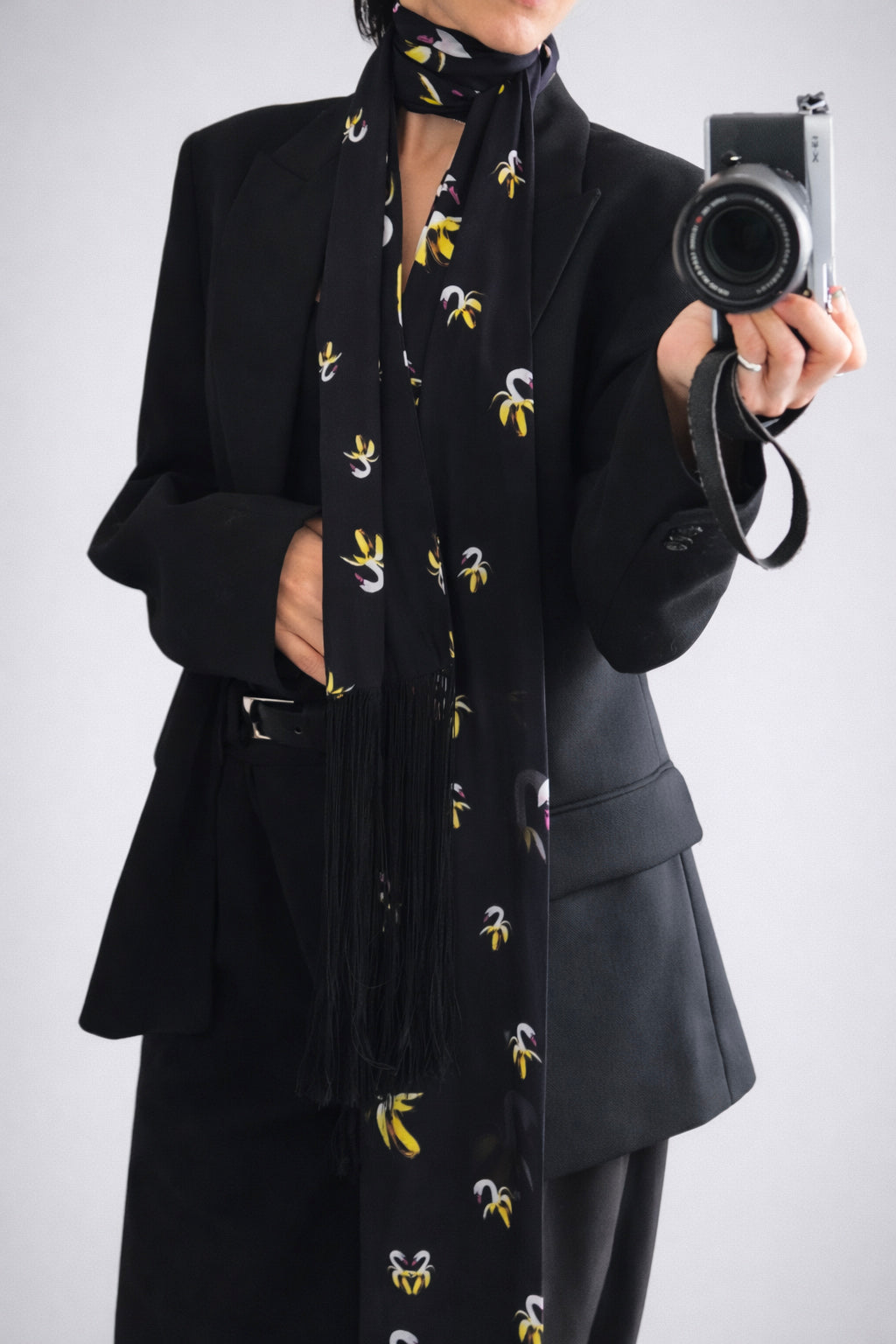 Fringed Scarf Bandeaux Logo Luana Ga'